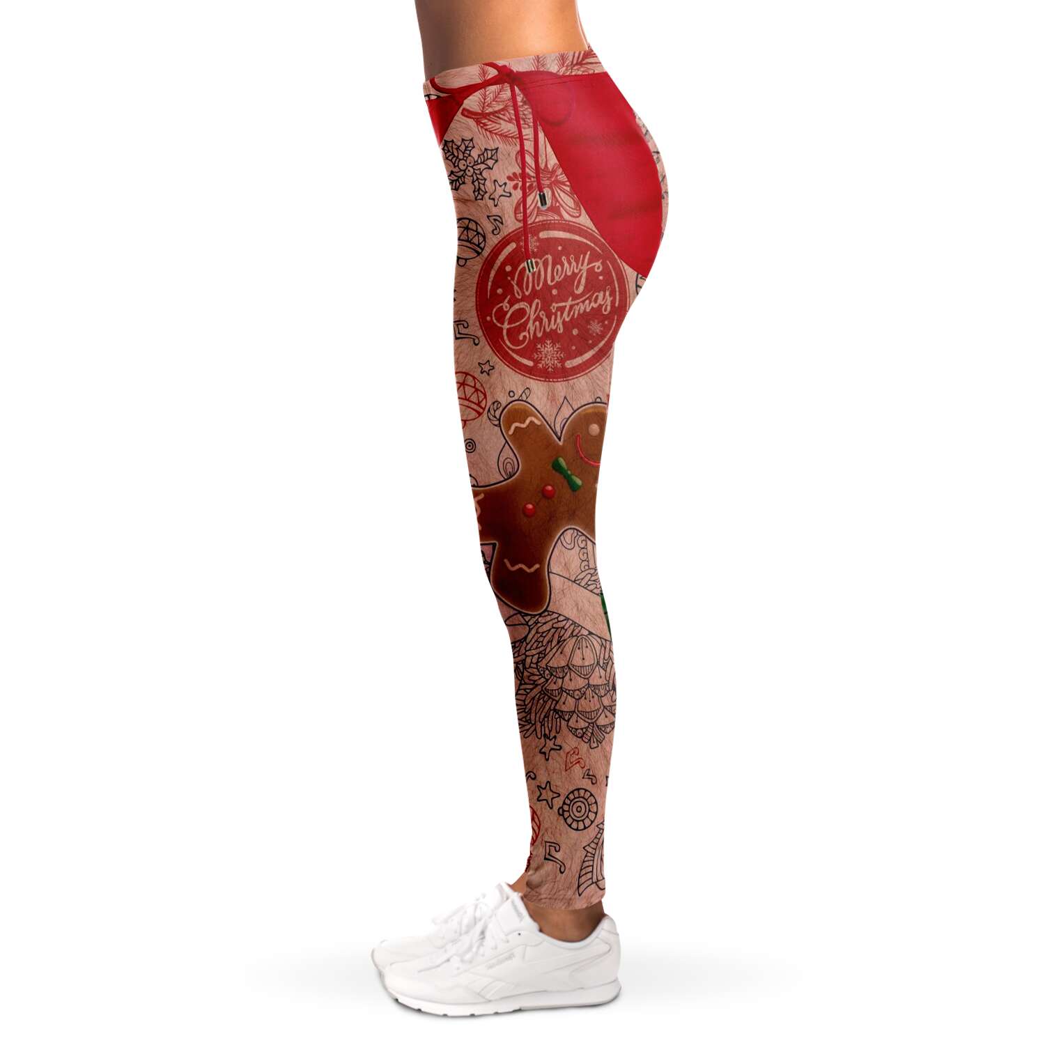 Santa Tattoo Xmas Leggings