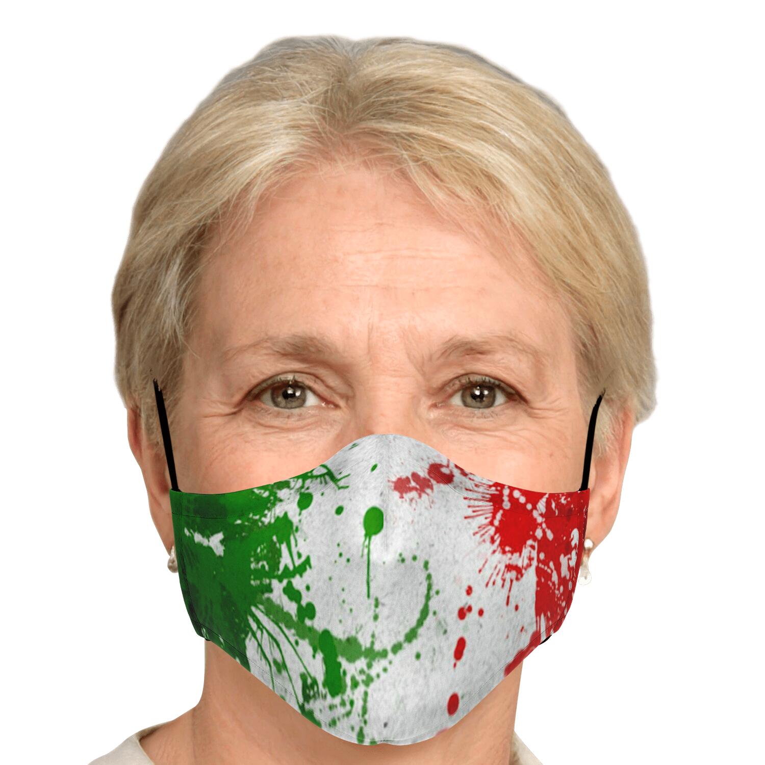 Italian Flag Art Custom Face Mask + 2 PM 2.5 Filters