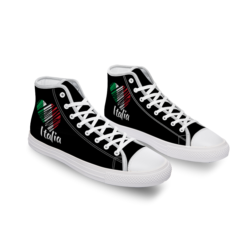 I Love Italy Canvas High Top Sneakers for Men Women