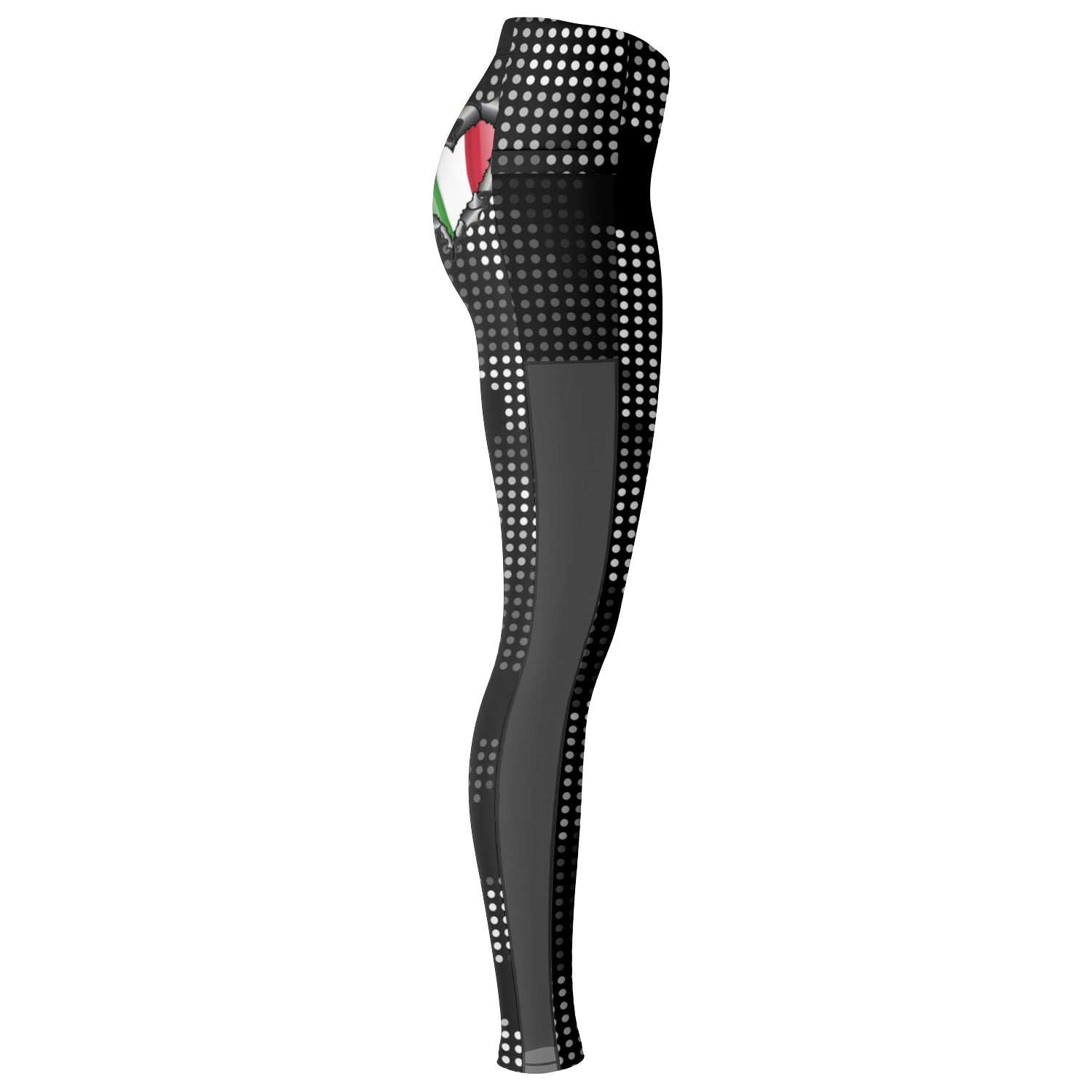 Italian Inside Carbon Fiber Grey Camo Mesh Pocket Leggings