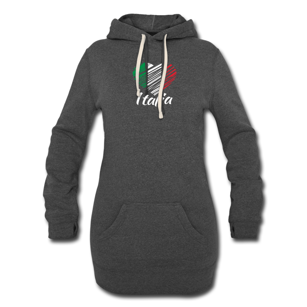 I Love Italy Women's Hoodie Dress - heather black