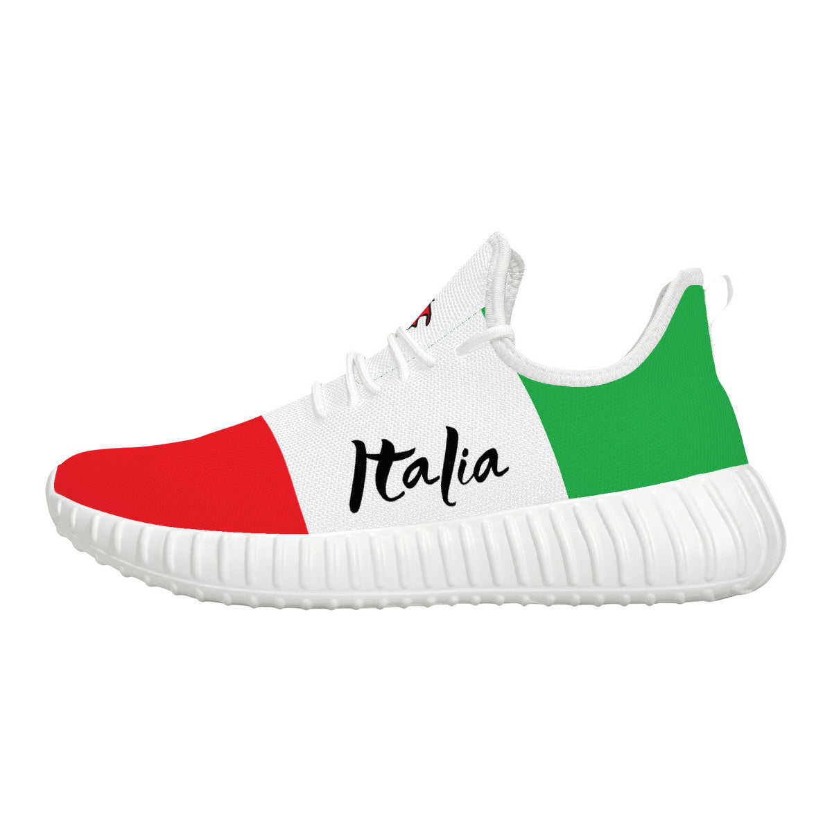 Italian Flag Mesh Knit Sneakers