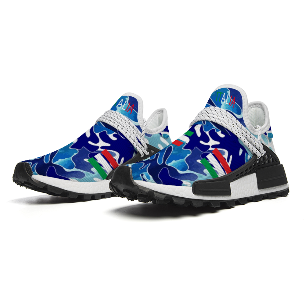 Italia Water Blu Camo Mid Top Breathable Non-slip Sneakers