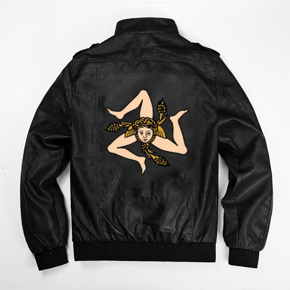 Sicilian Men's PU Leather Jacket With Removable Hood