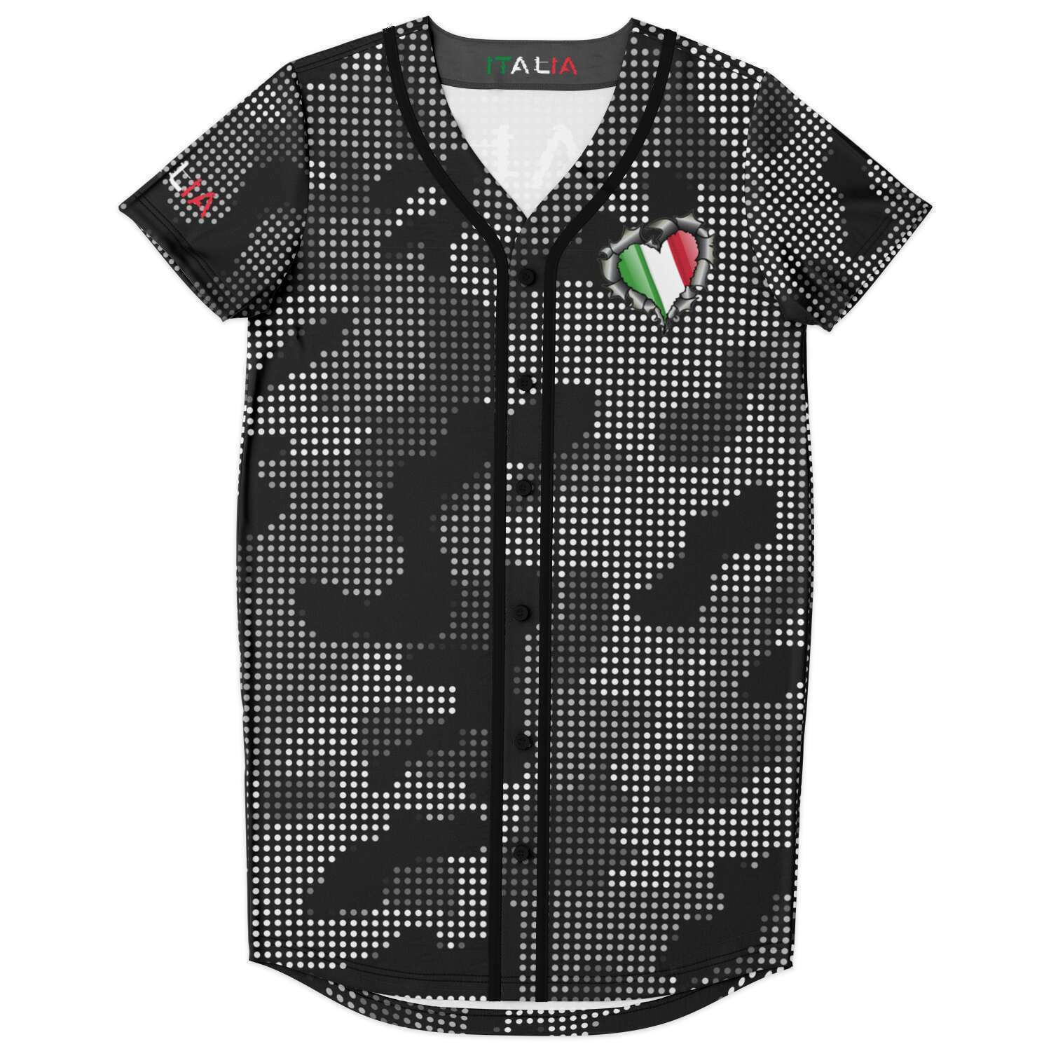 Italia Inside Nr 1 Carbon Fiber Camo Baseball Jersey Dress