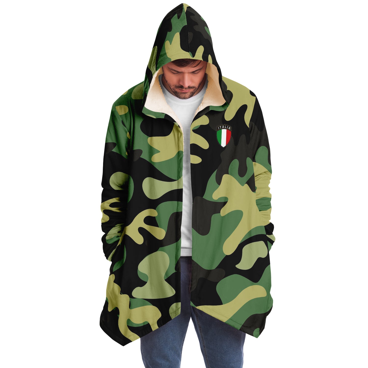 Italia Gren Camo Microfleece Cloak