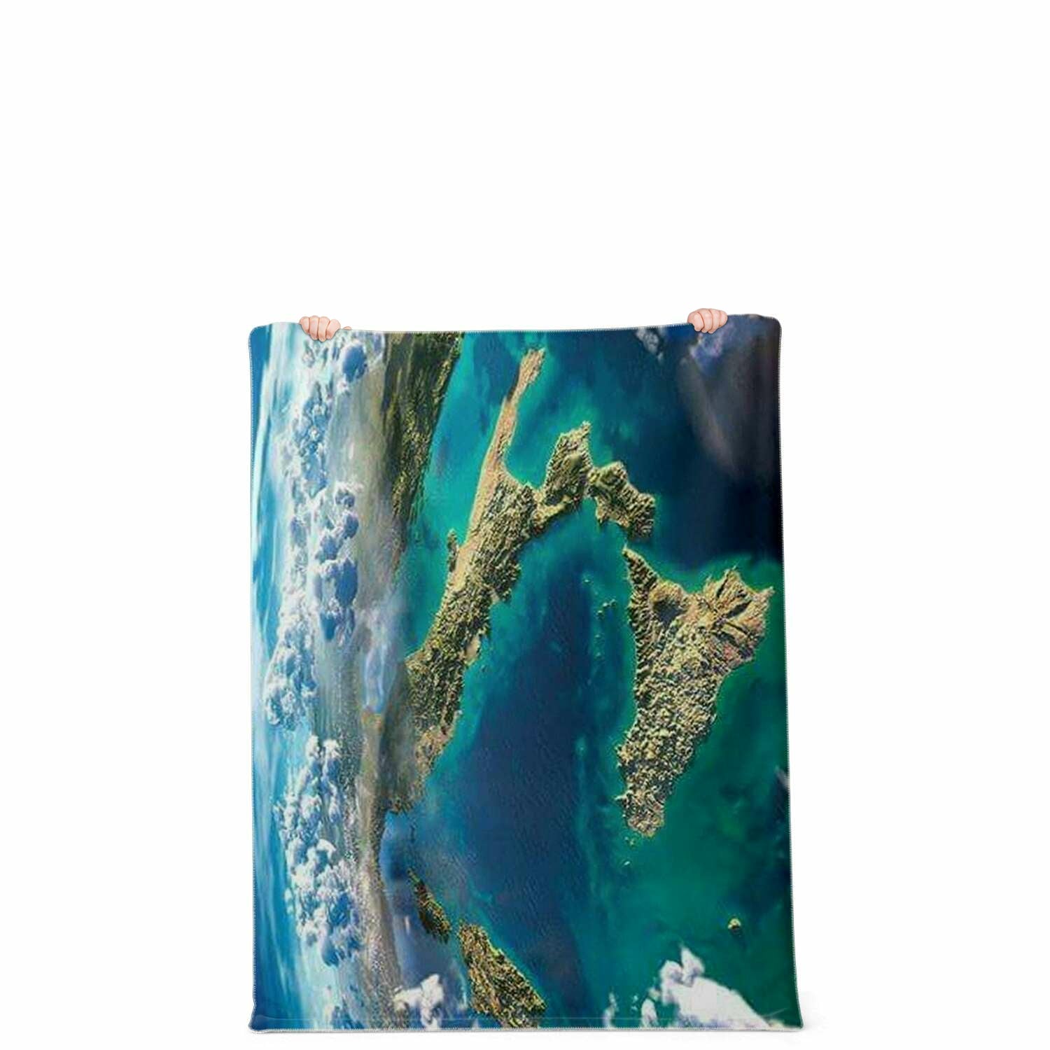 Italy Satellite View Premium Microfleece Blanket