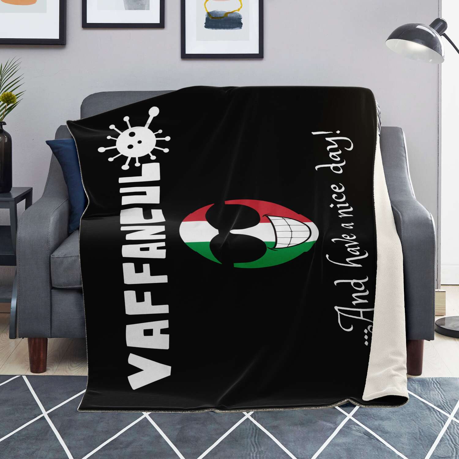 Vaffanculo And Have A Nice Day Premium Microfleece Blanket