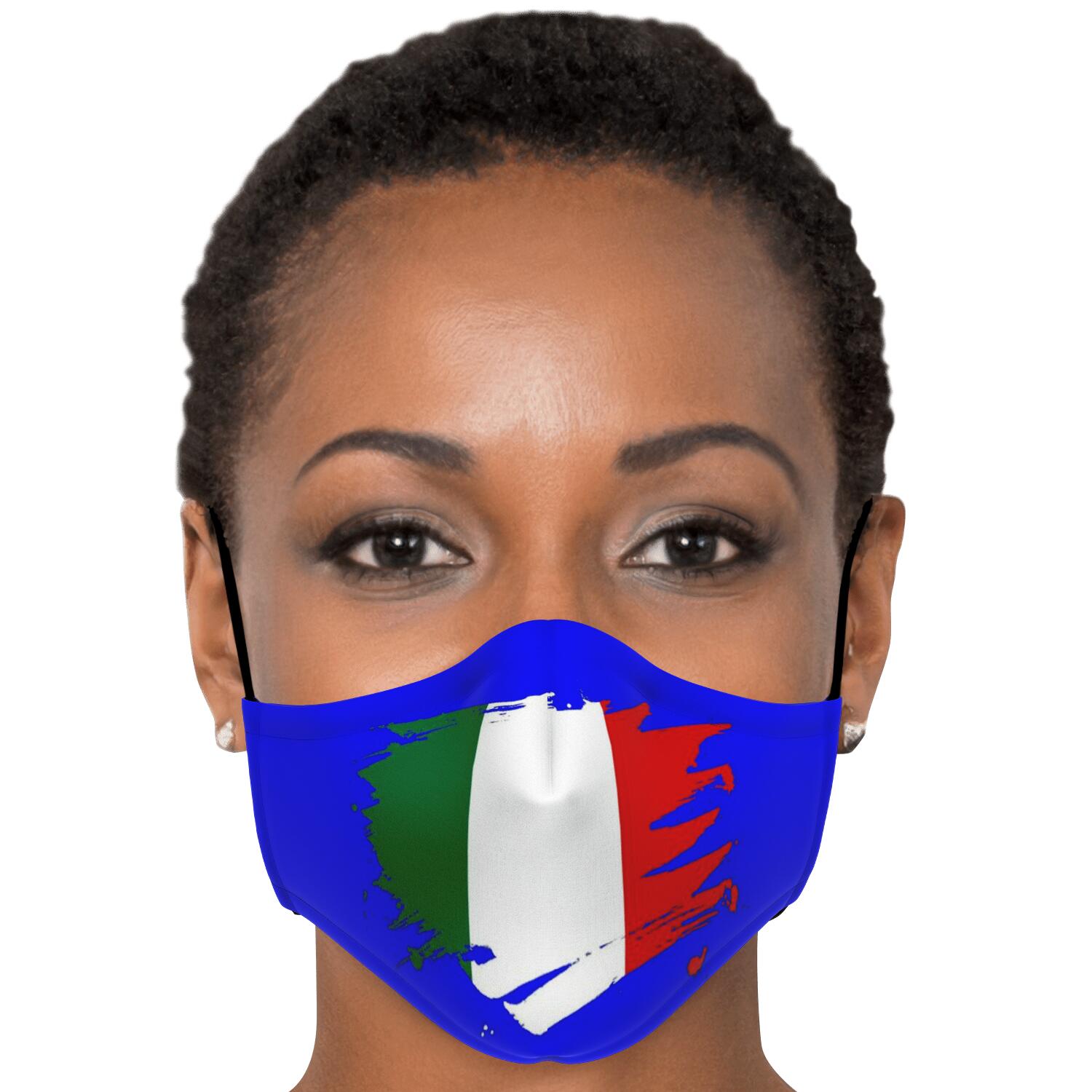 Italian Flag Paint Blu Face Mask + 2 PM 2.5 Filters