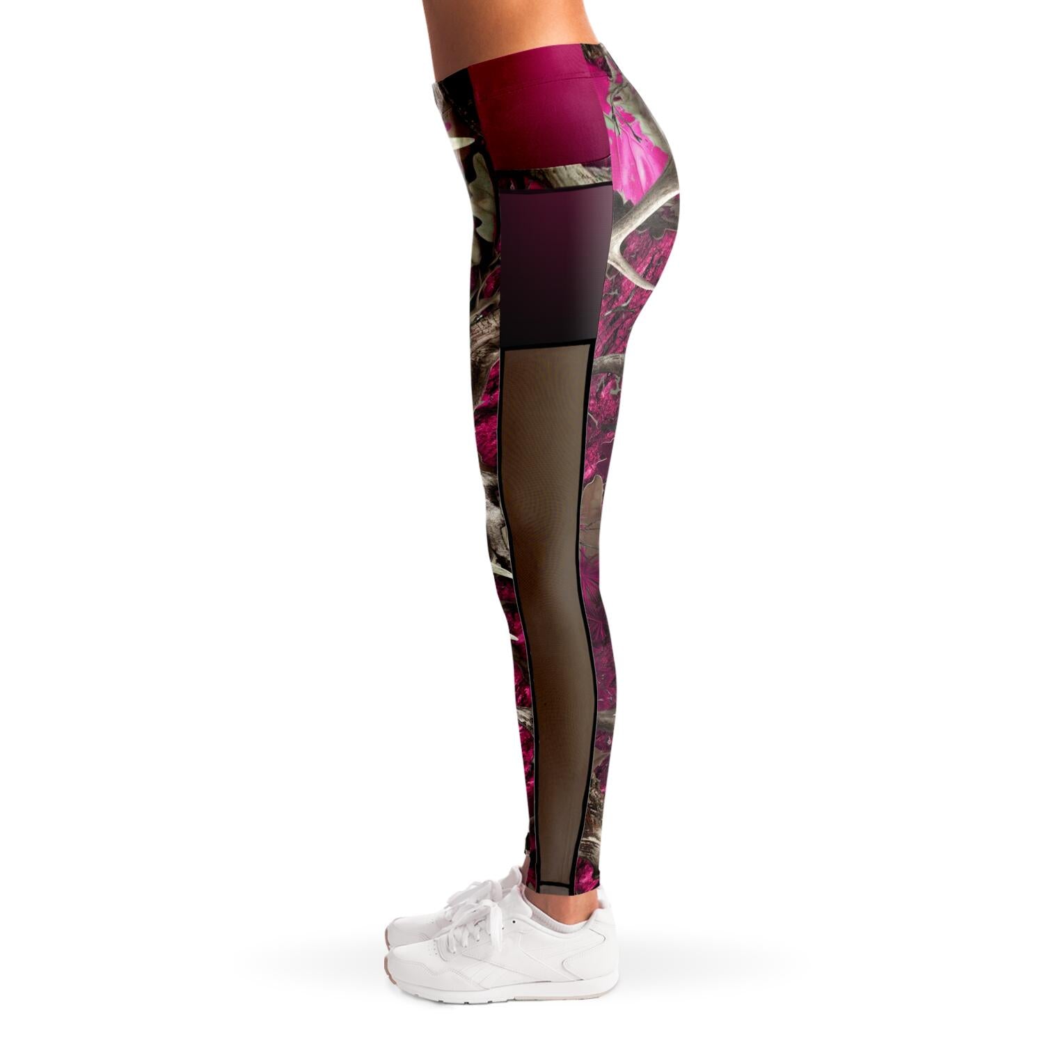 Pink Camo Mesh Pocket Leggings