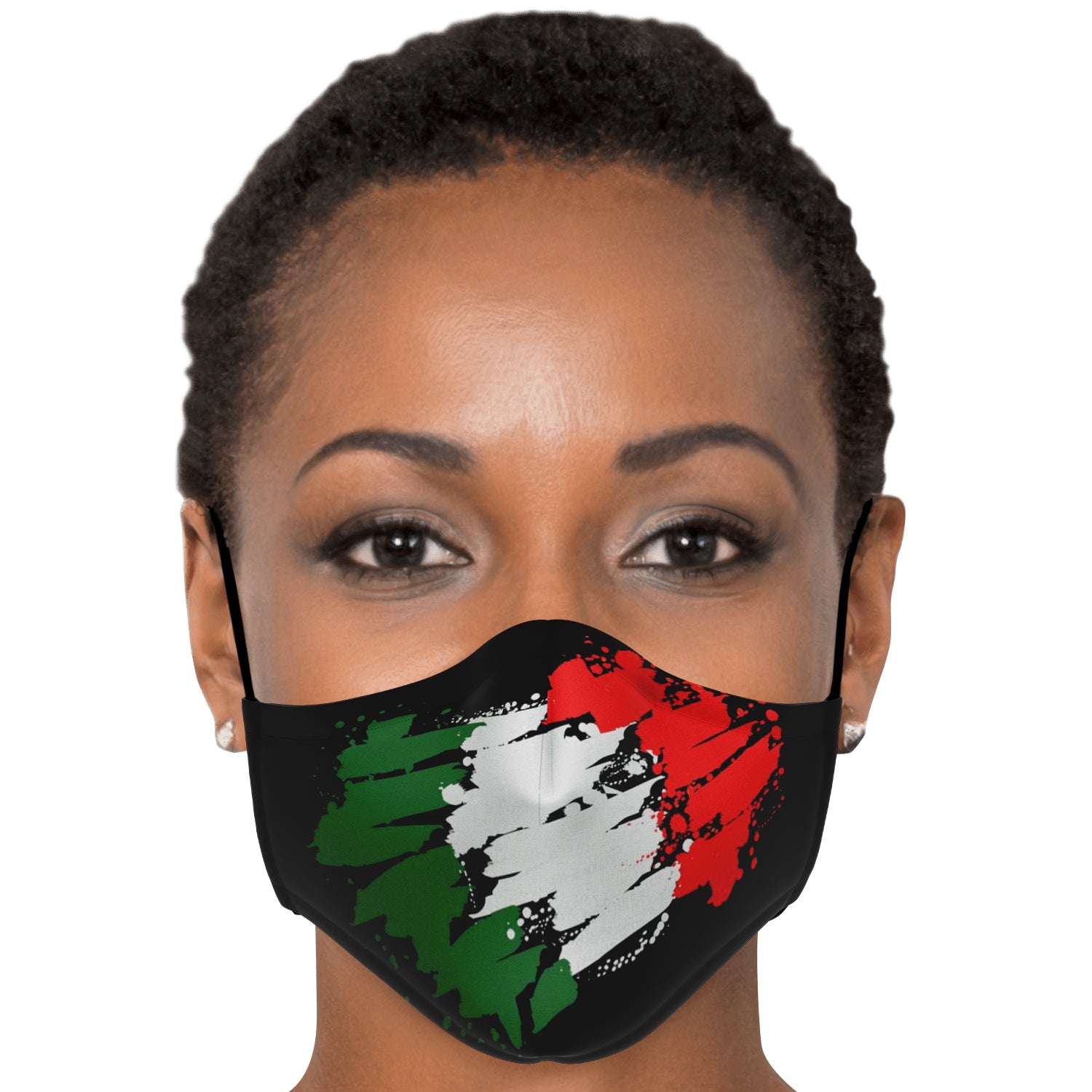 Italy Flag Paint Face Mask + 2 PM 2.5 Filters