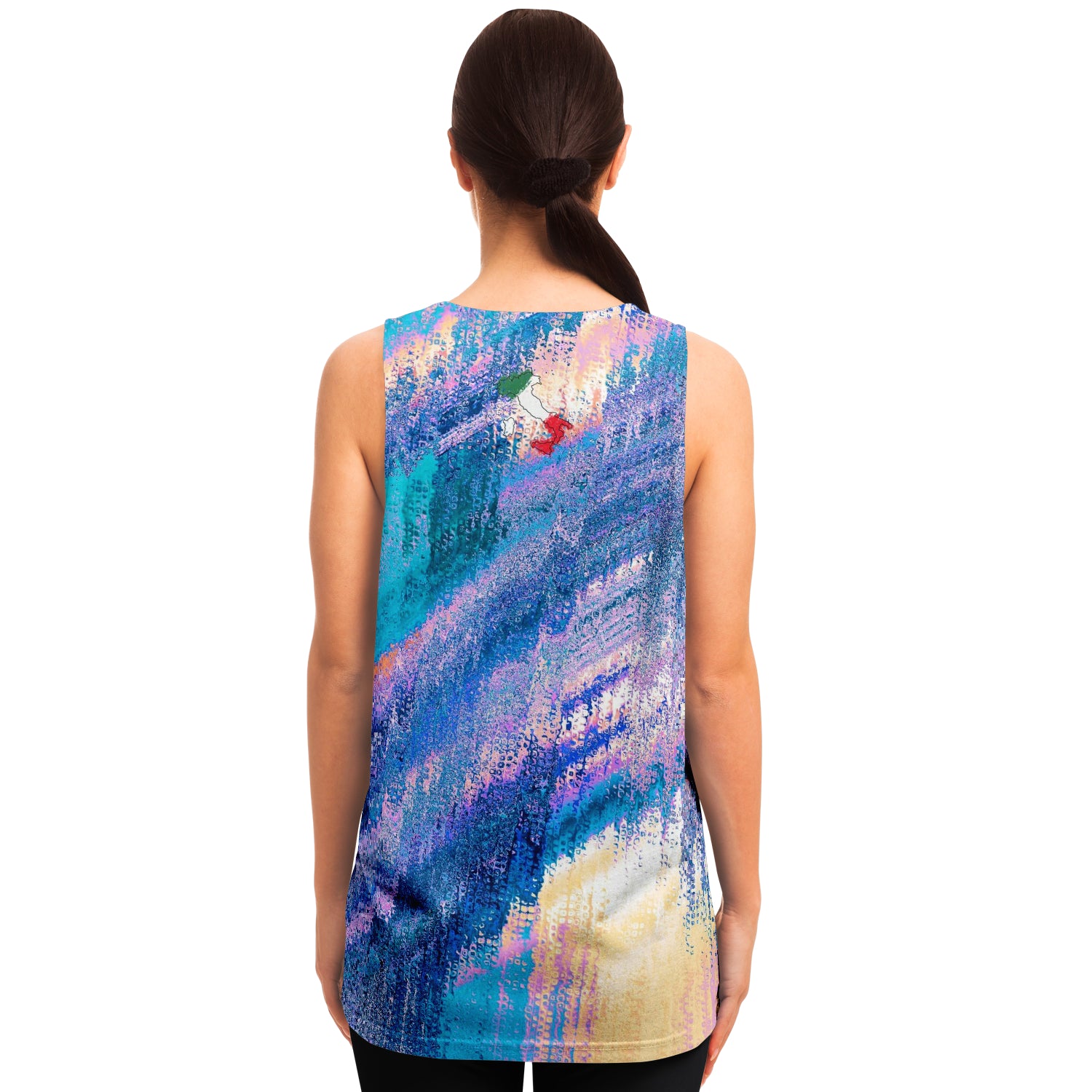 Italy Flag Map Paint Unisex Tank