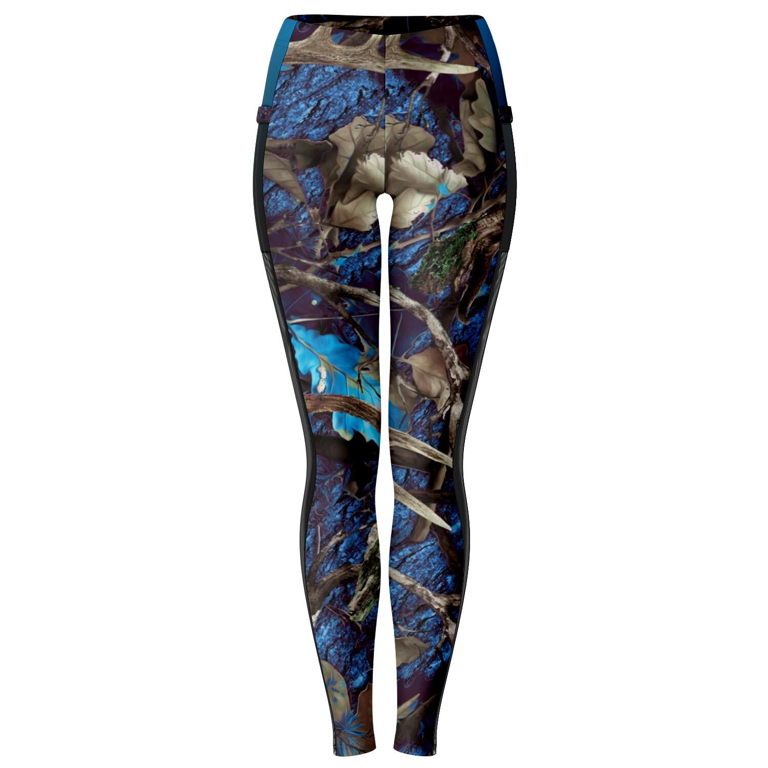 Blu Camo Mesh Pocket Leggings