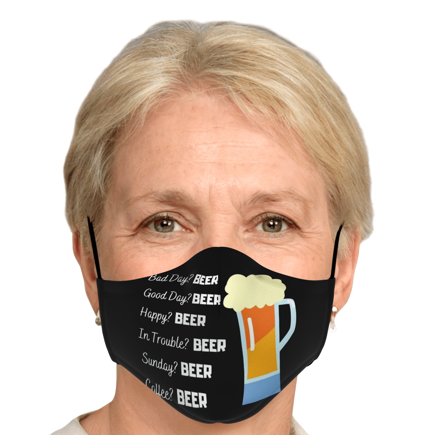 Funny Beer All Occasions Face Mask + 2 PM 2.5 Filters