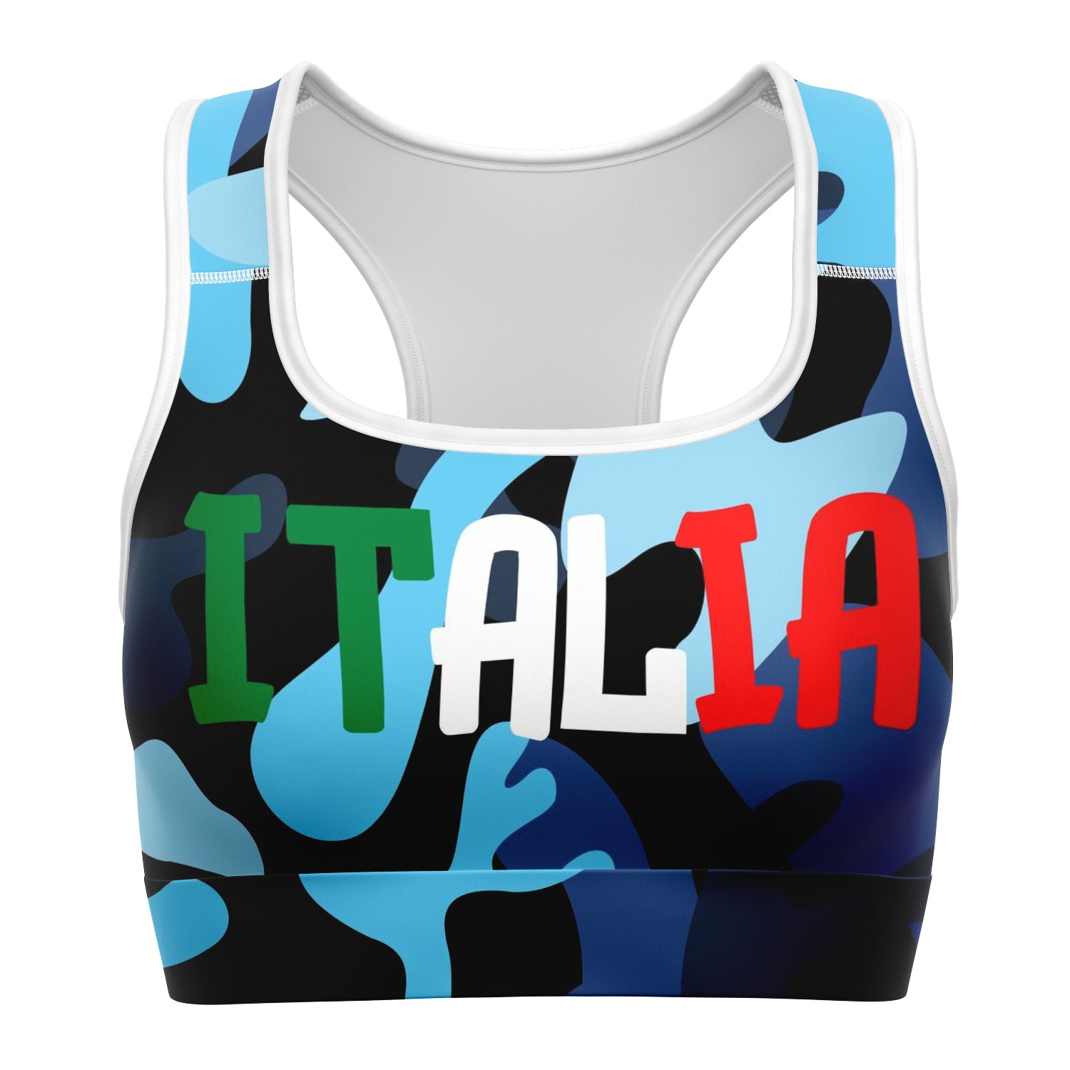 Italia Blu Camo Sports Bra