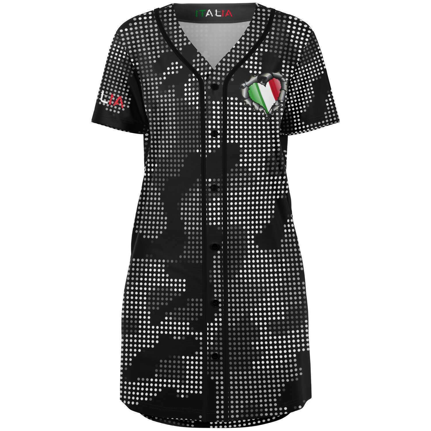 Italia Inside Nr 1 Carbon Fiber Camo Baseball Jersey Dress