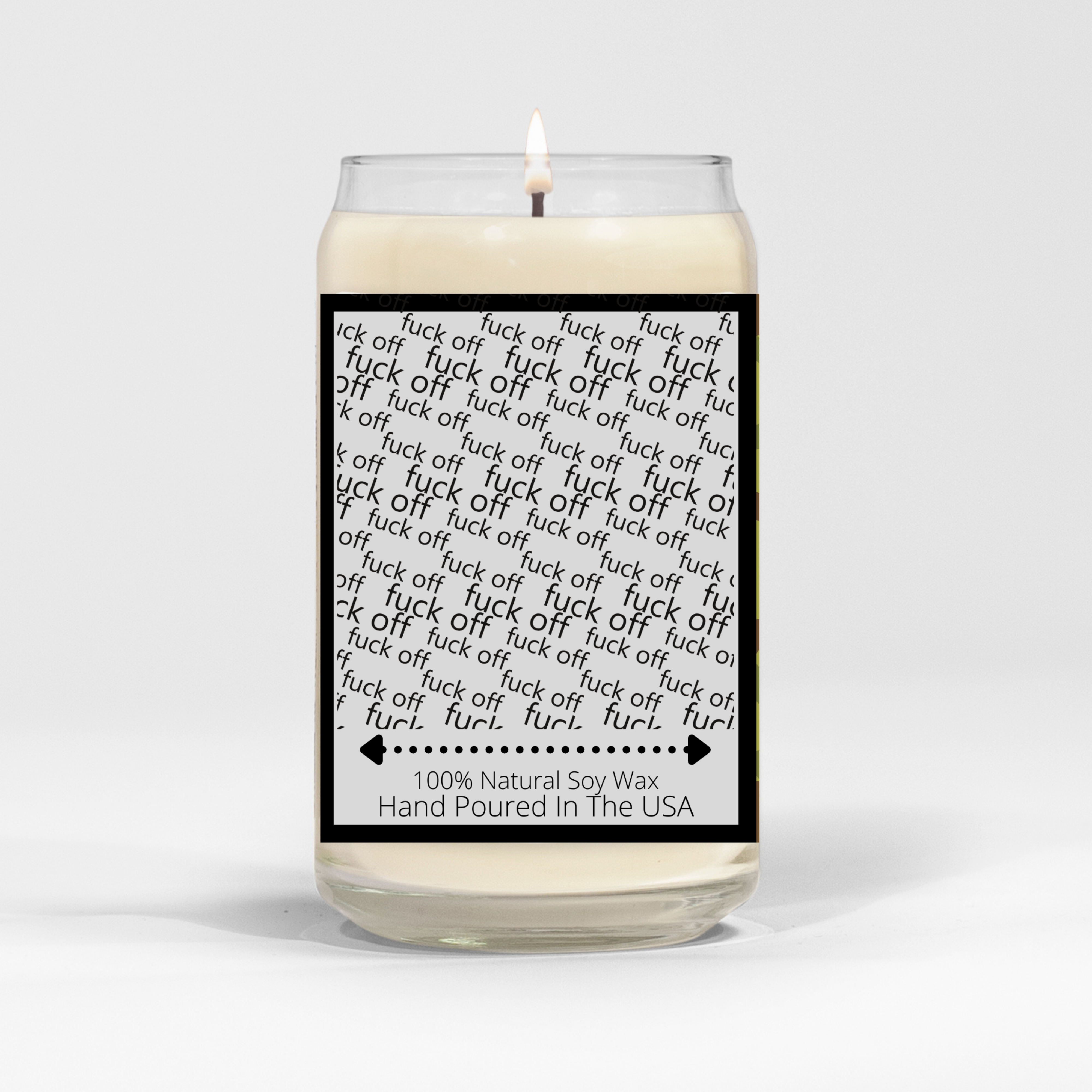 Fuck Off Pattern Scented Candle