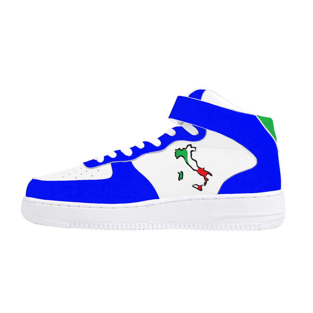 Italia Flag Map High Top Unisex Sneakers