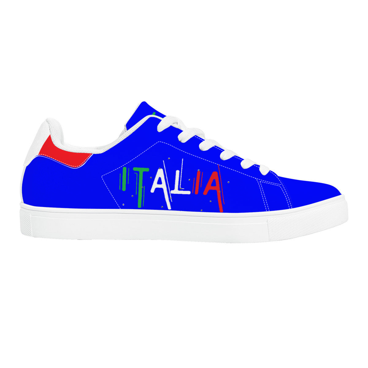 Italia Low-Top Leather Sneakers - Blu