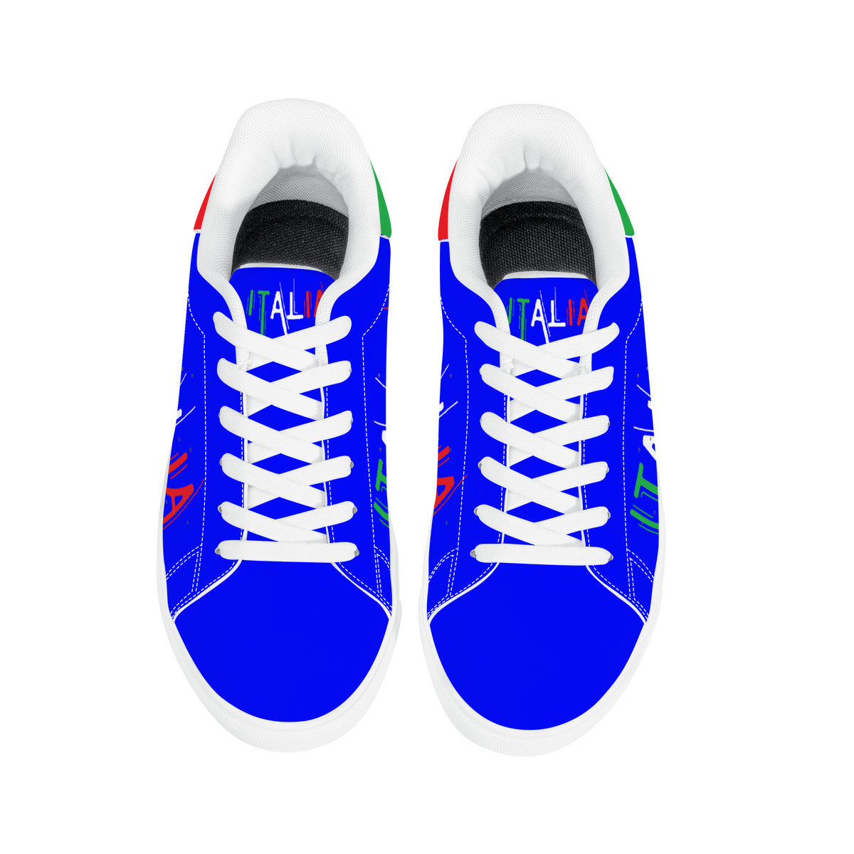 Italia Low-Top Leather Sneakers - Blu