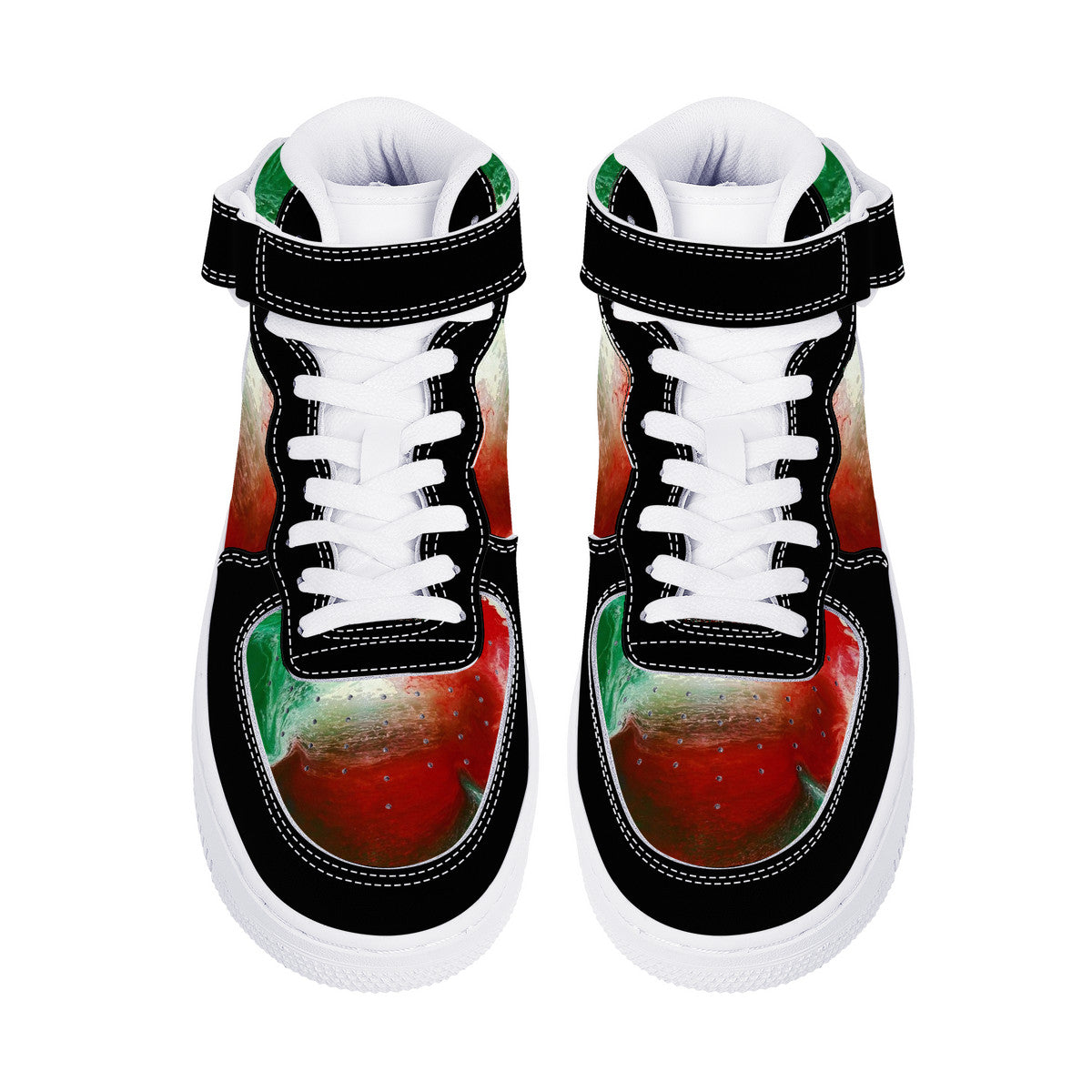 Italy Flag Paint Art High Top Unisex Sneakers