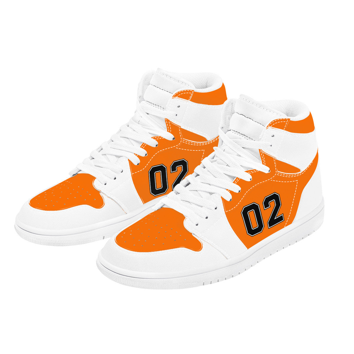 02 Jordan High Top Synthetic Leather Sneakers