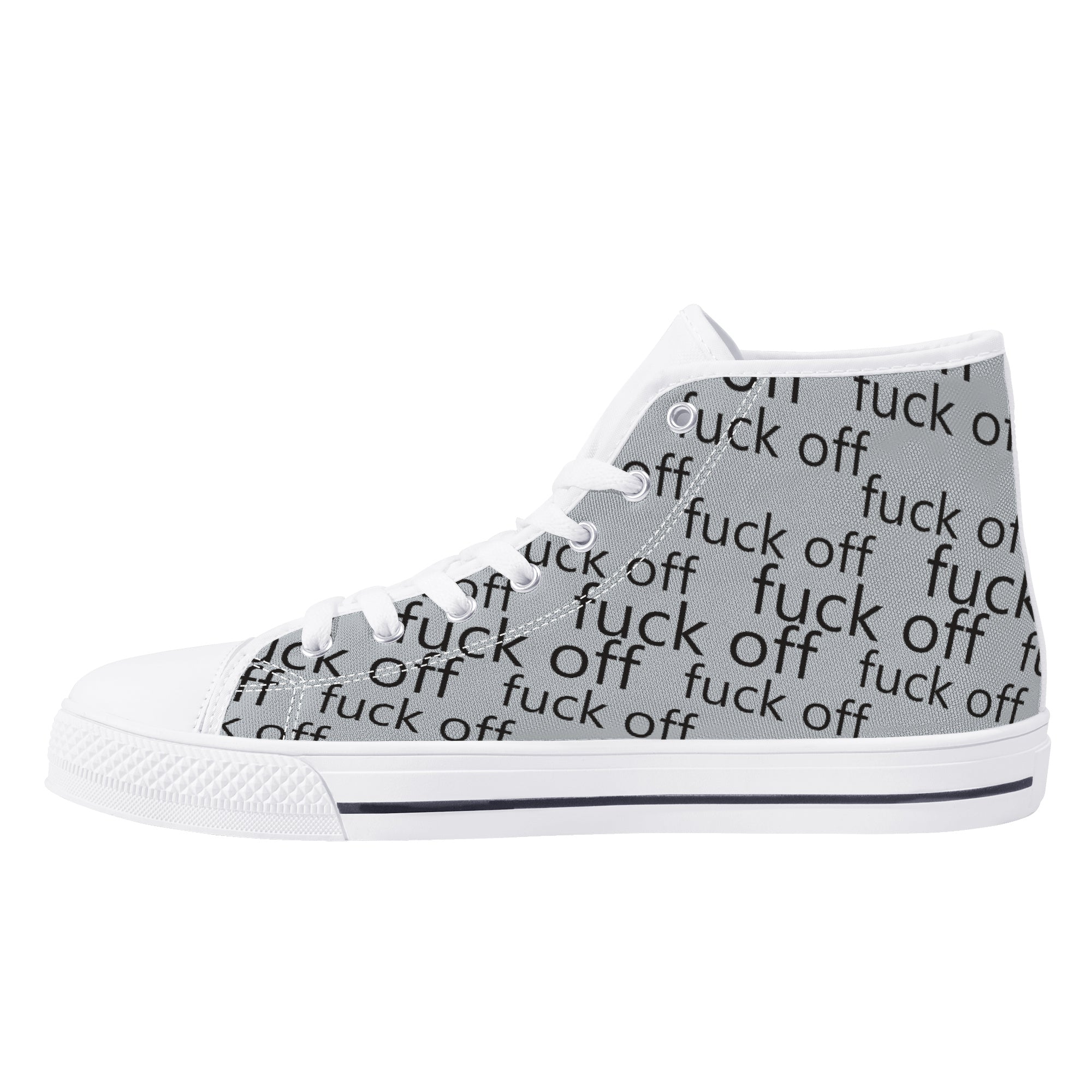 Fuck Off High-Top Canvas Shoes