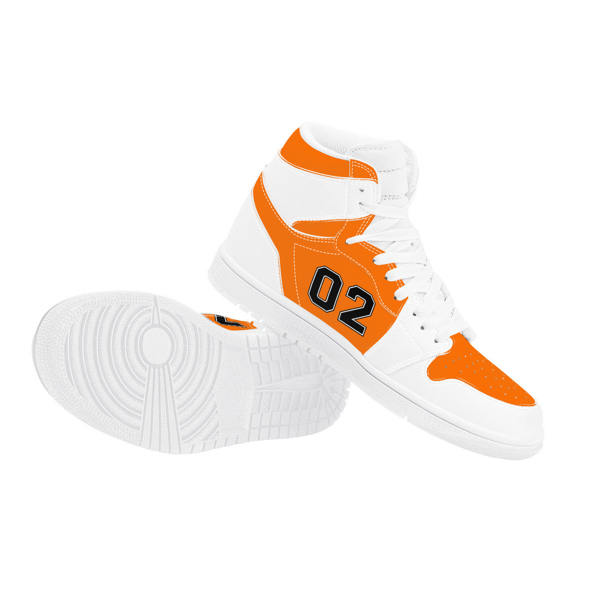 02 Jordan High Top Synthetic Leather Sneakers