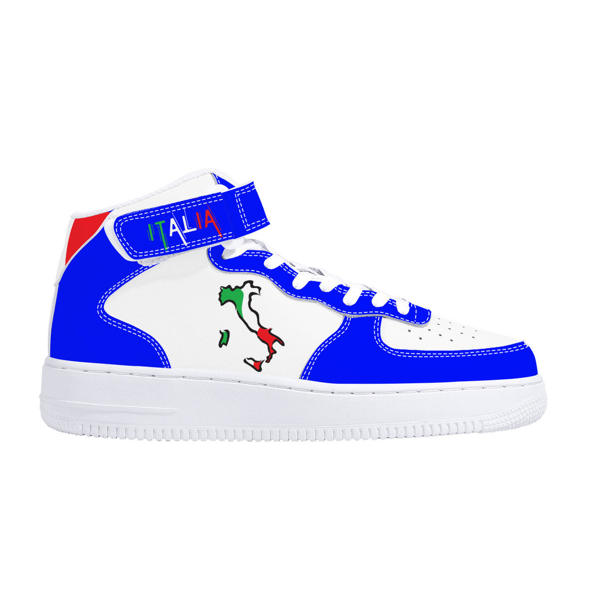 Italia Flag Map High Top Unisex Sneakers