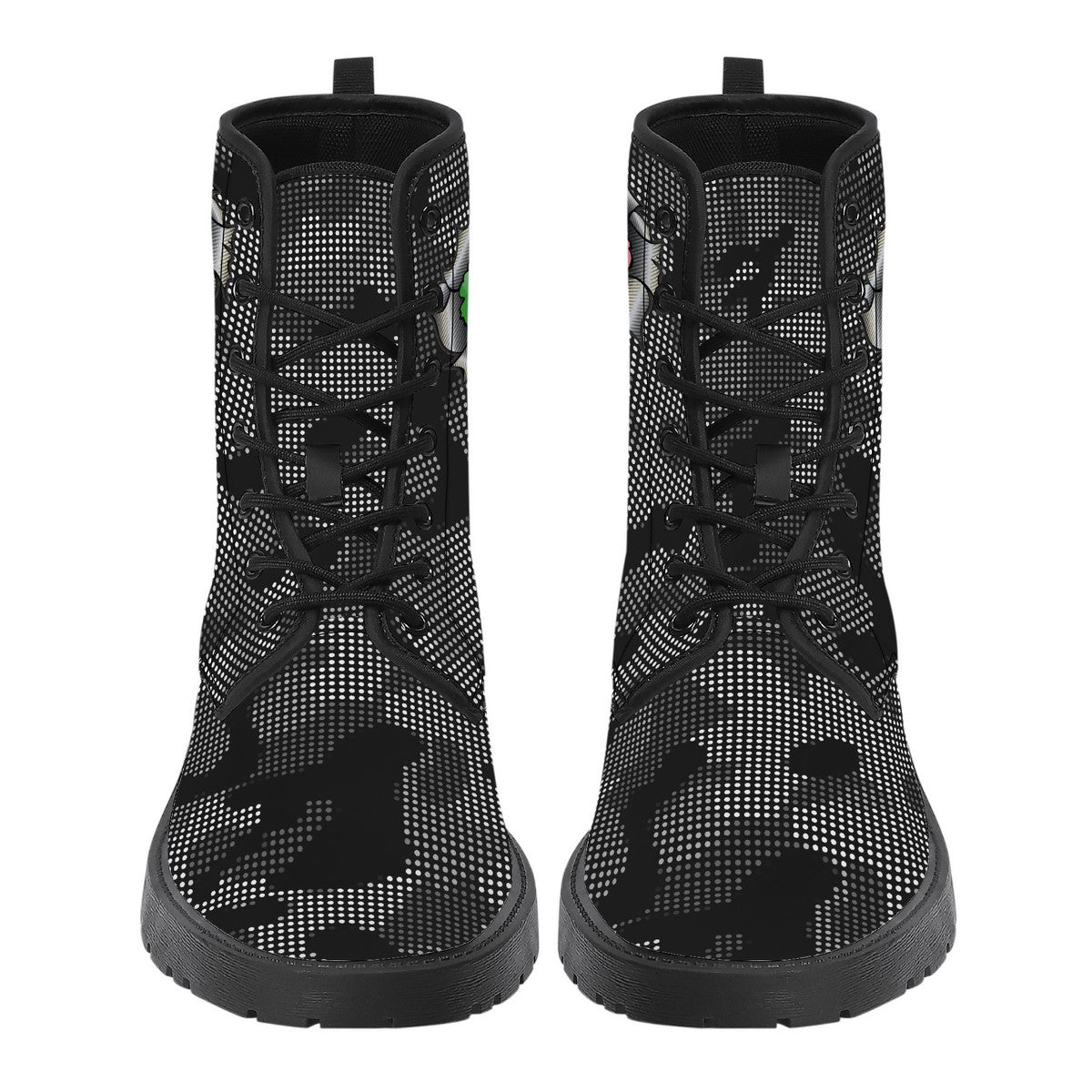 Italian Inside Carbon Fiber Camo Trendy Leather Boots