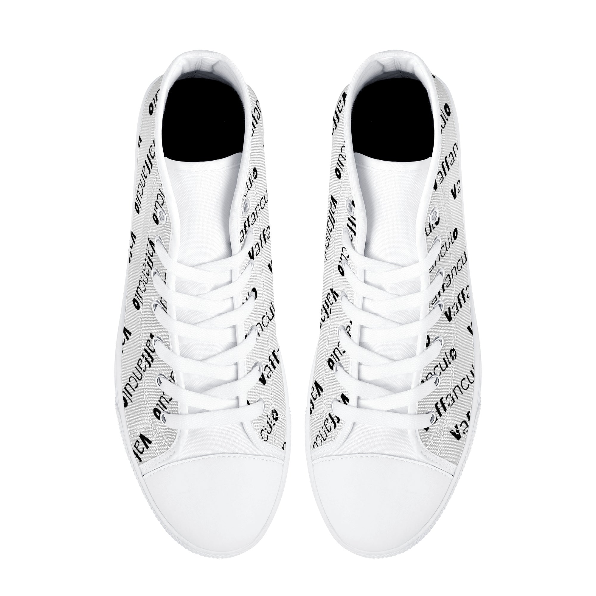 Vaffanculo High-Top Canvas Shoes - White