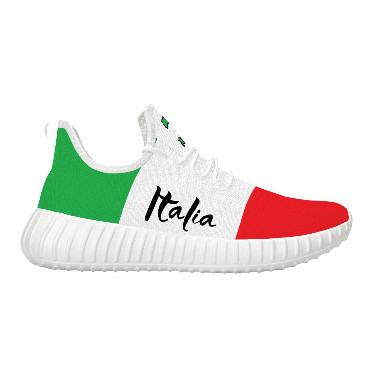 Italian Flag Mesh Knit Sneakers