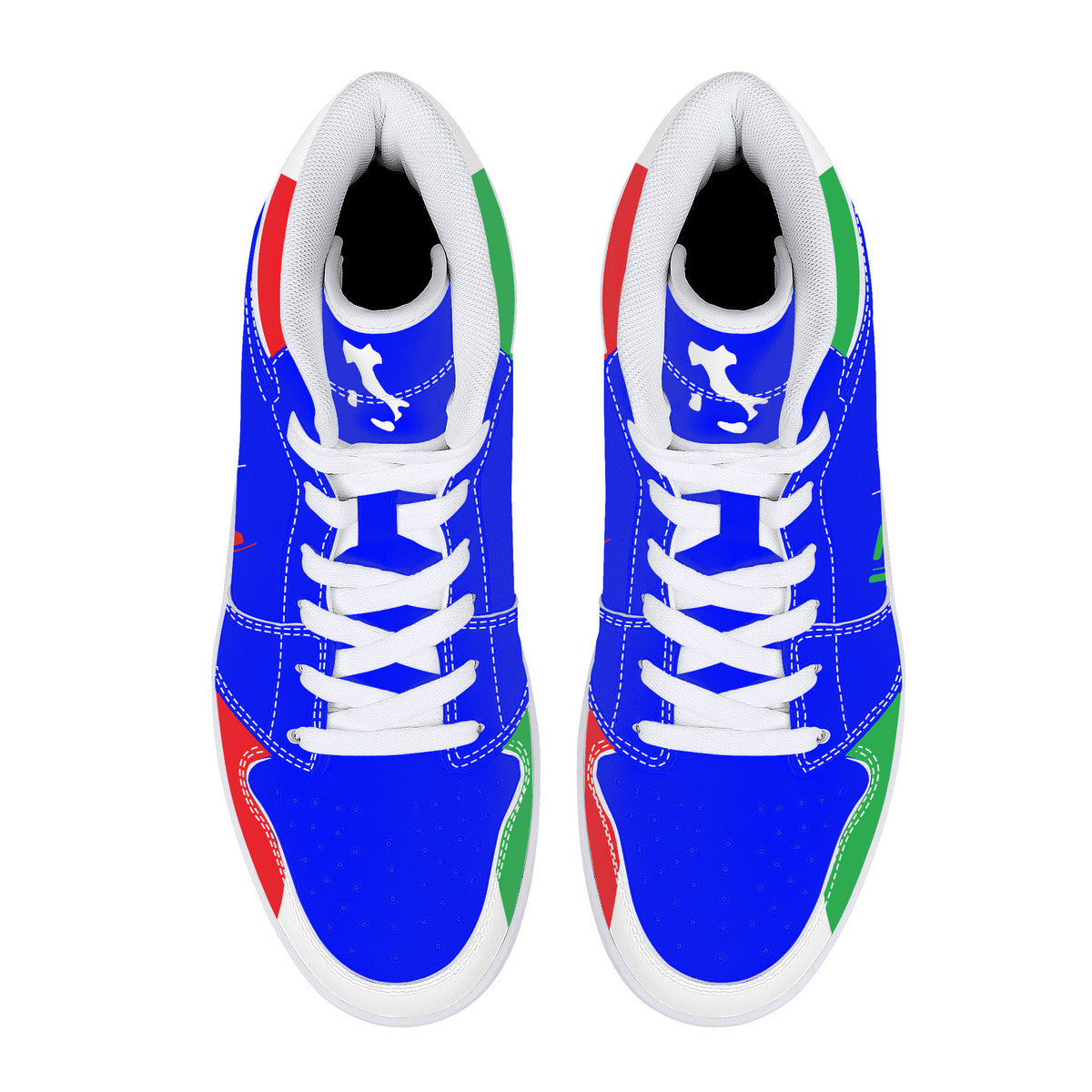 Italia High-Top Leather Sneakers - Blu