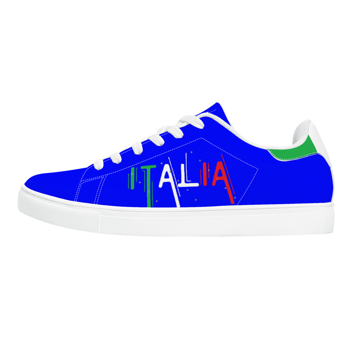 Italia Low-Top Leather Sneakers - Blu