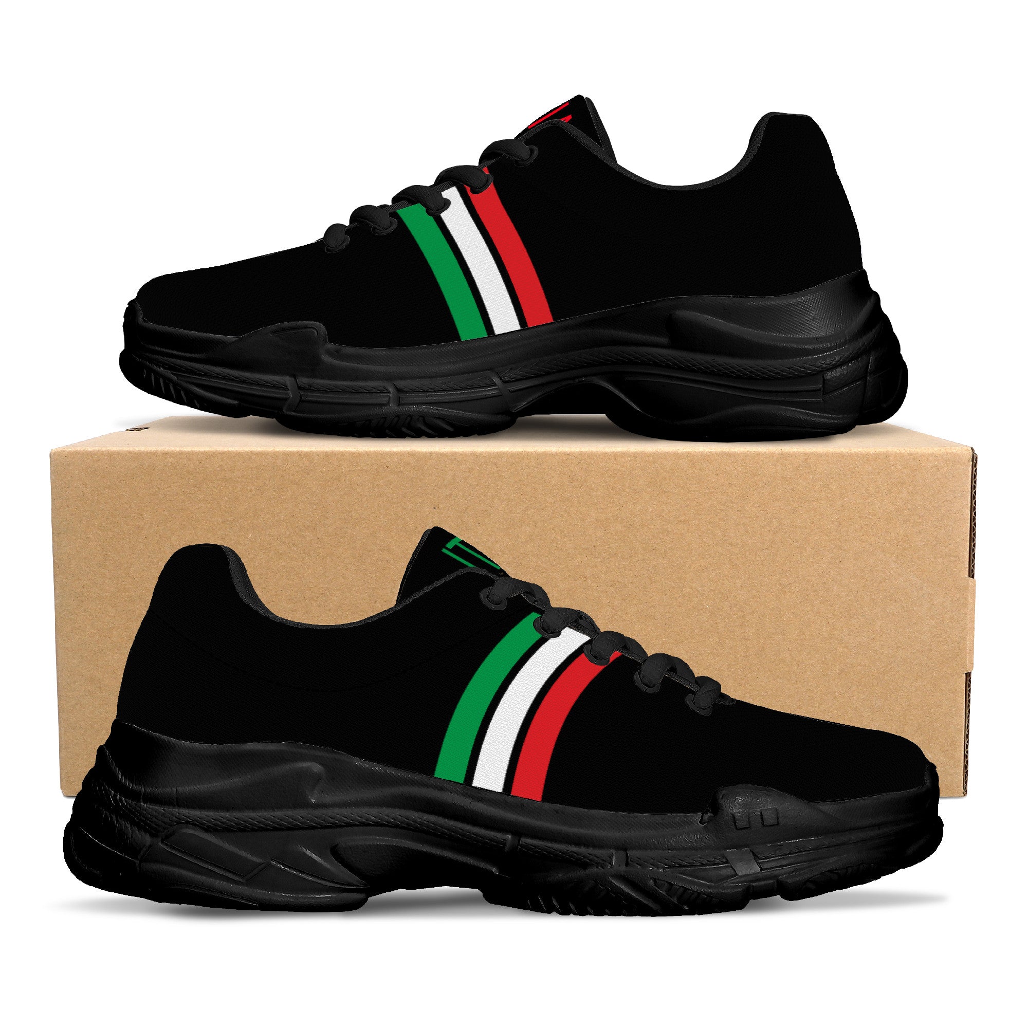 Italia Chunky Sneakers - Black