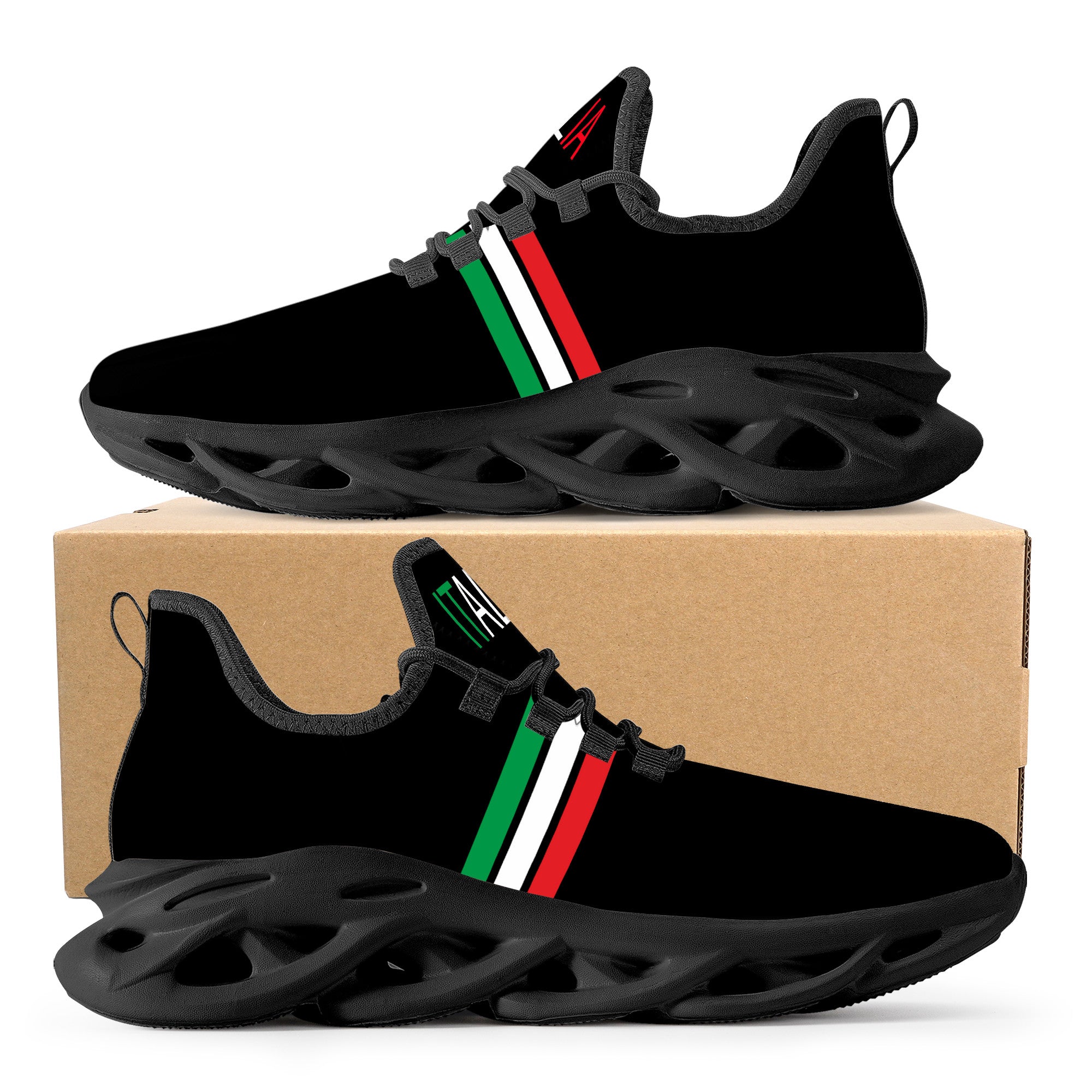 Italia Flex Control Sneakers - Black