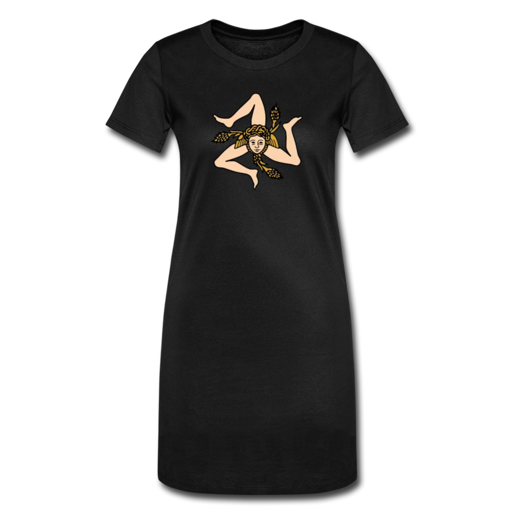 Sicilian Women's T-Shirt Dress - black