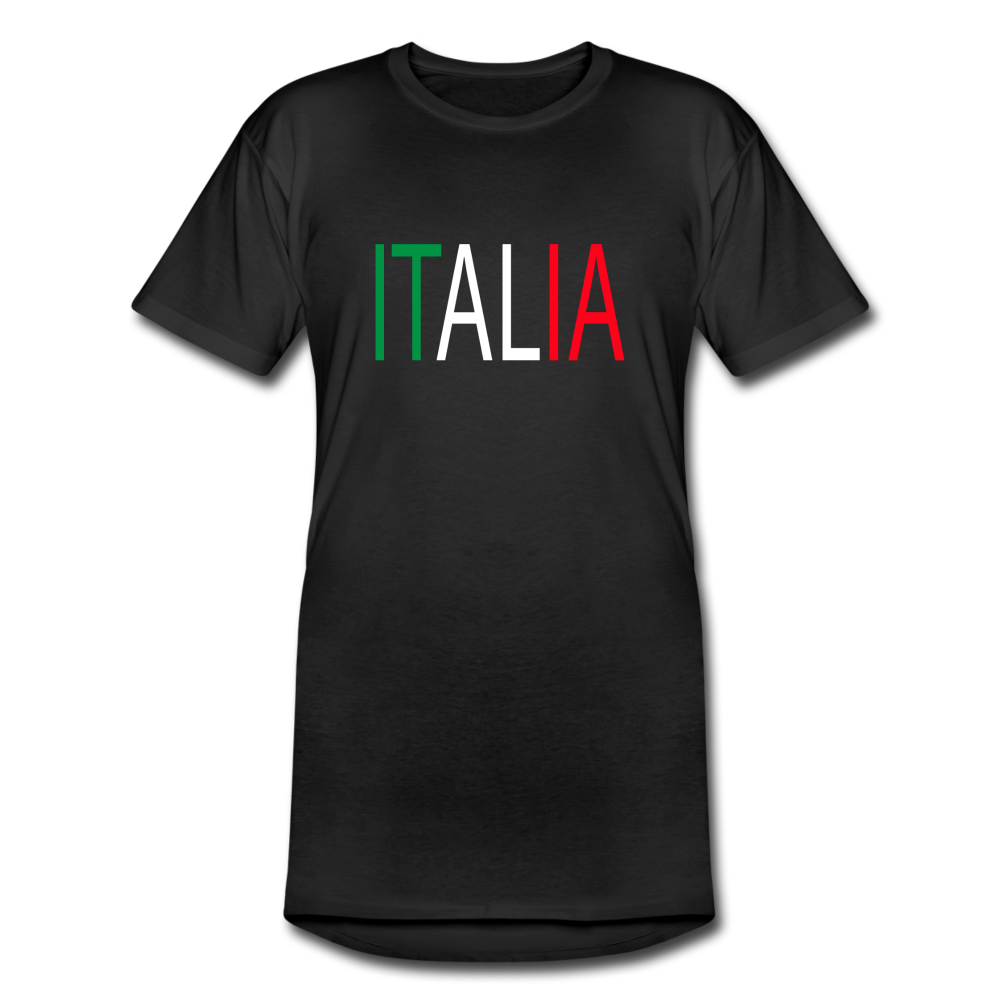 Italia Men’s Long Body Urban Tee - black