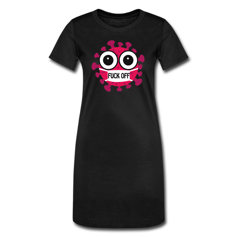 Fuck Off Virus Women's T-Shirt Dress - black