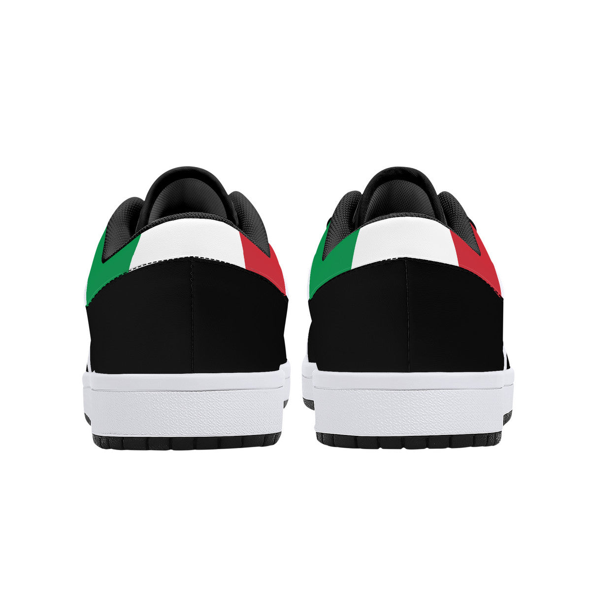 Italia Flag Map Low-Top Leather Sneakers