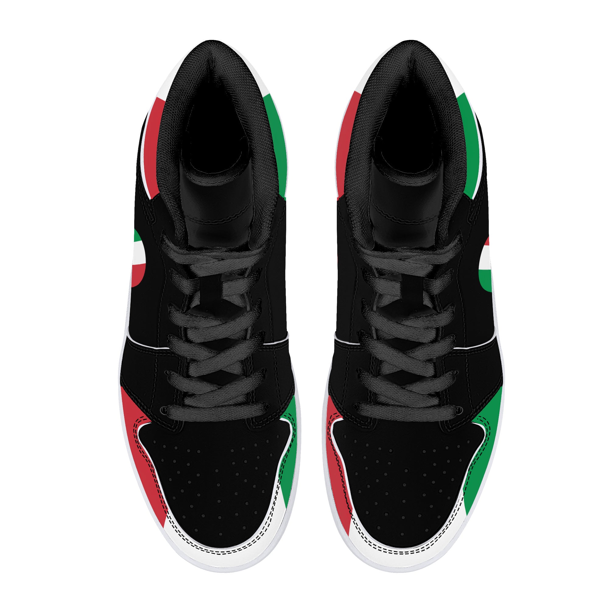 Italia High-Top Leather Sneakers - Black