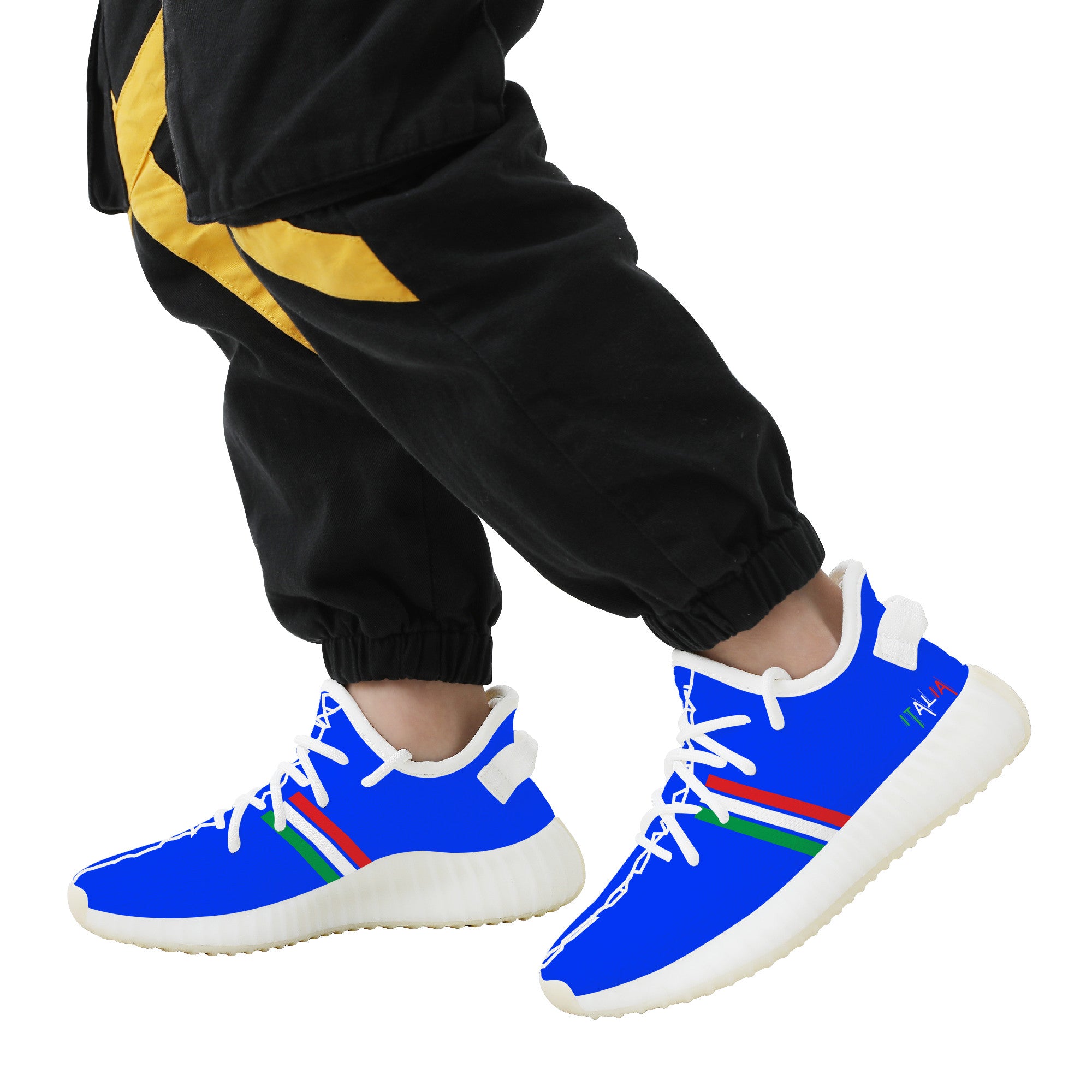 Italia Kids Mesh Knit Sneaker - Blu