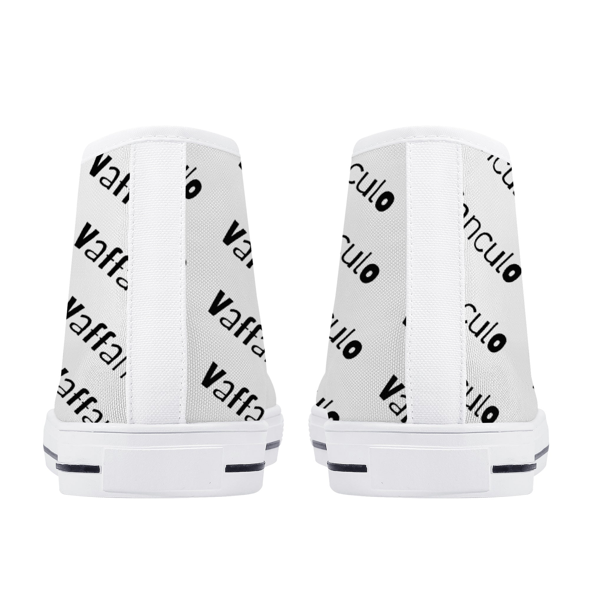 Vaffanculo High-Top Canvas Shoes - White