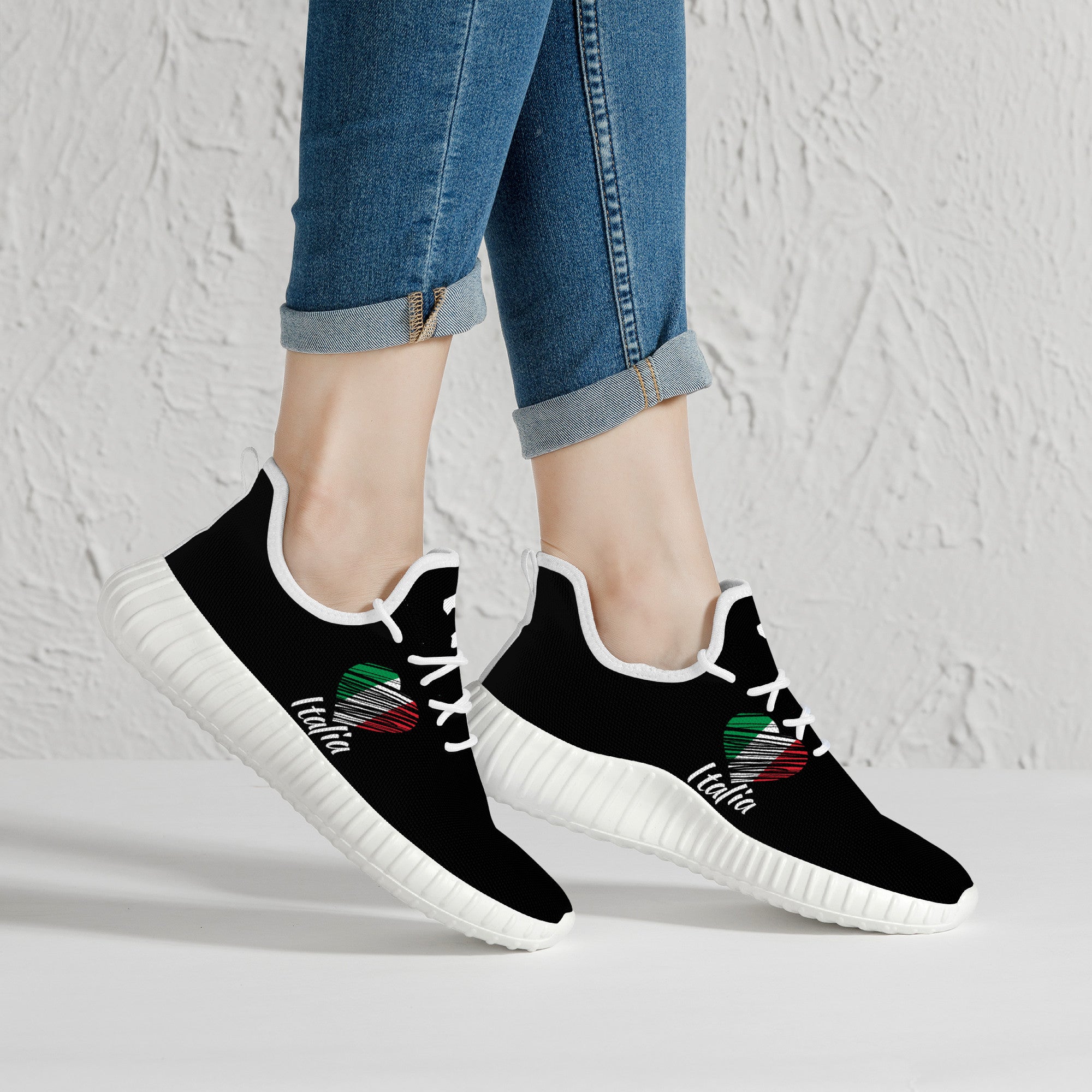 I Love Italy Mesh Knit Sneakers